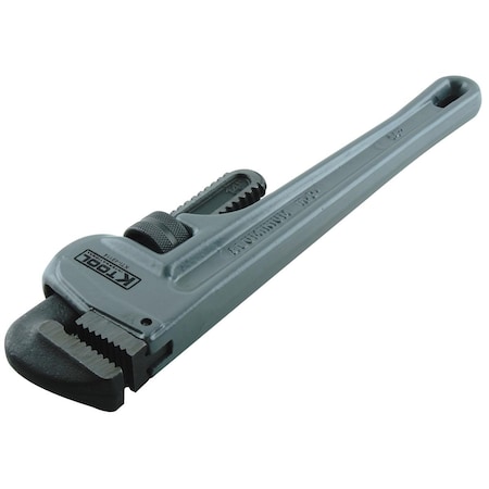 K-Tool International 14" L 2-5/8" Cap. Aluminum Aluminum Pipe Wrench, 2-5/8"Capacity, 14" KTI-49114